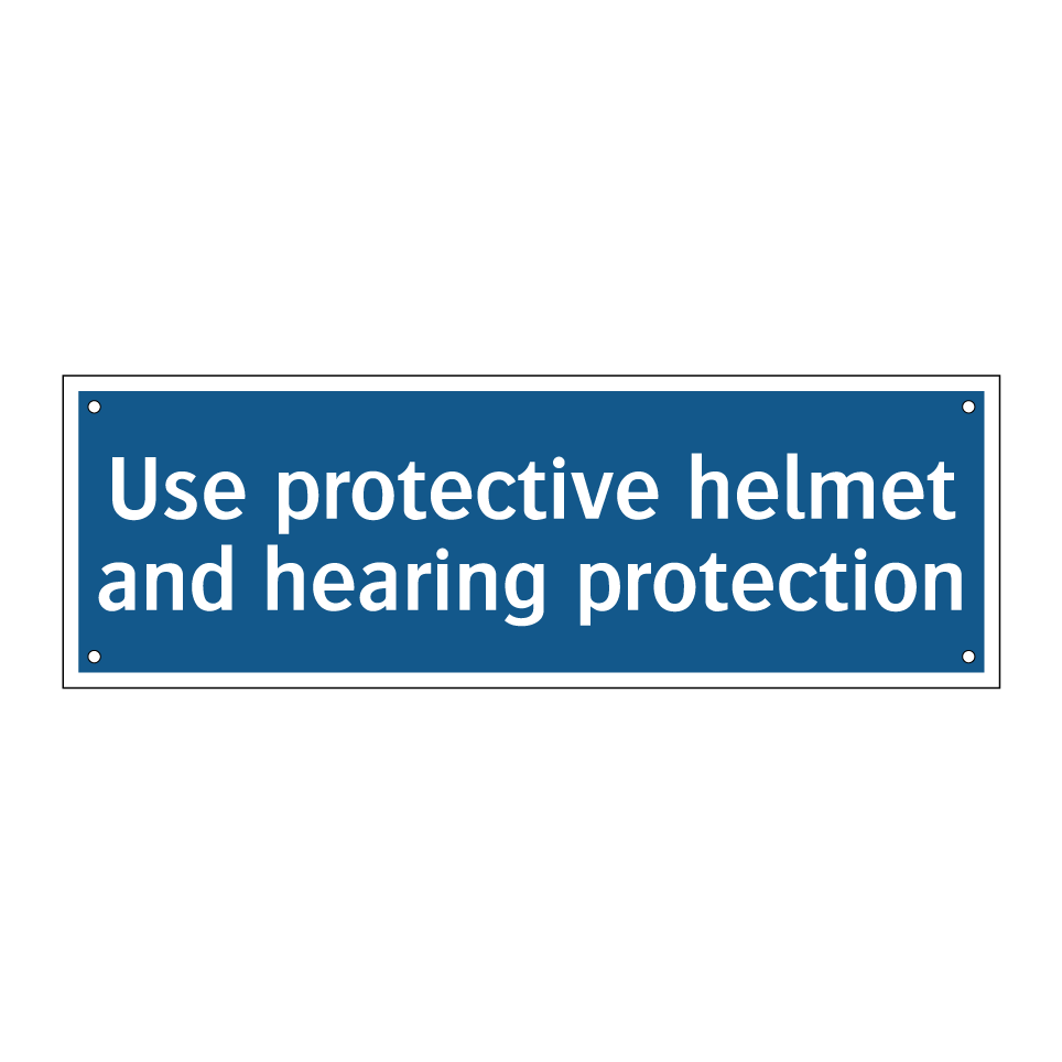 Use protective helmet and hearing protection