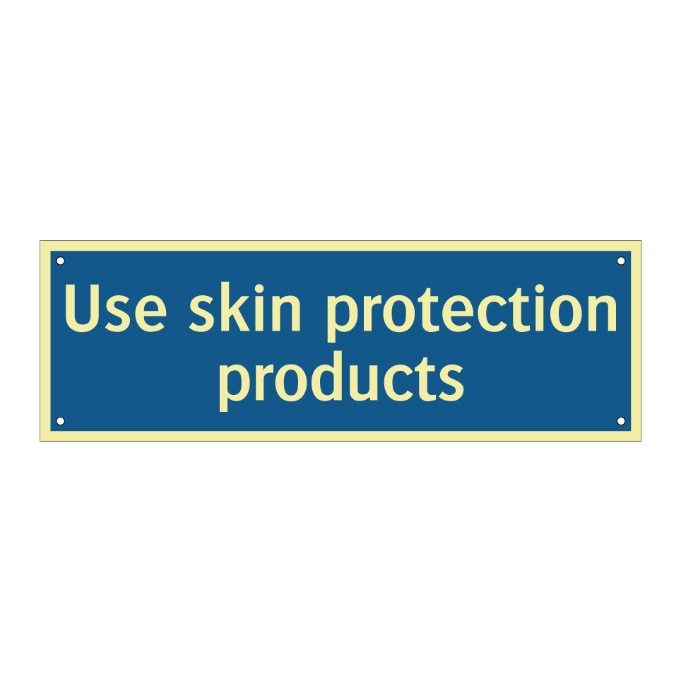 Use skin protection products