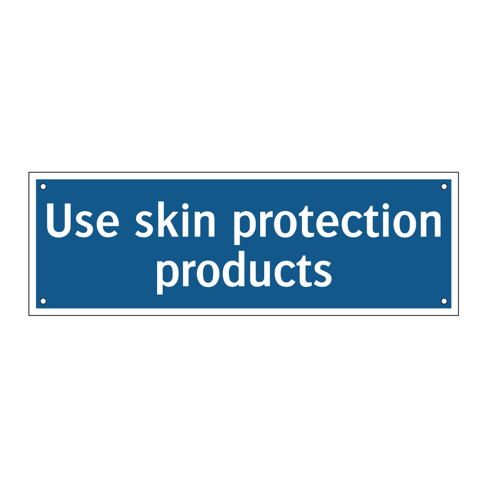 Use skin protection products