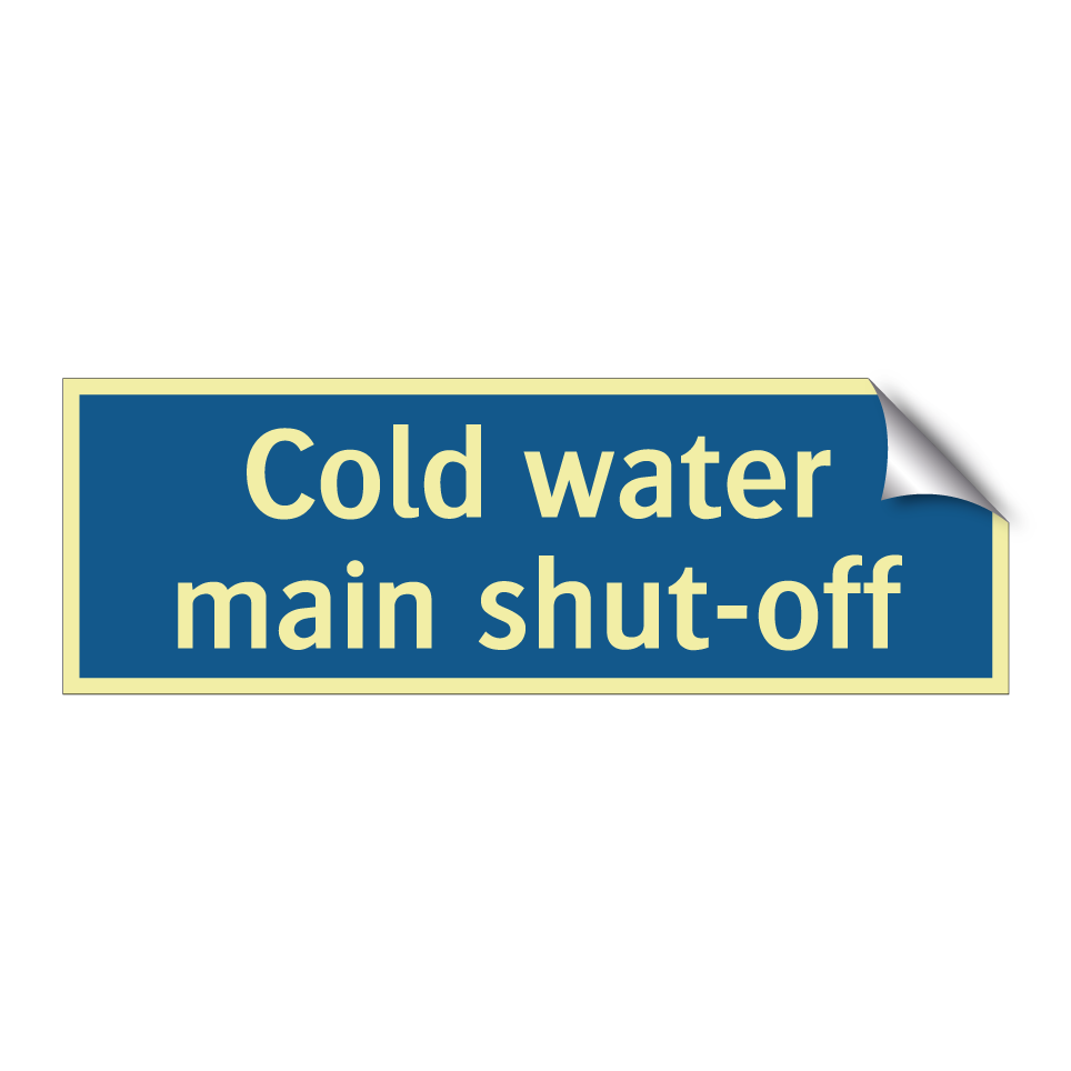 Cold water main shut-off