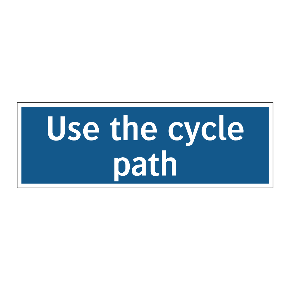Use the cycle path