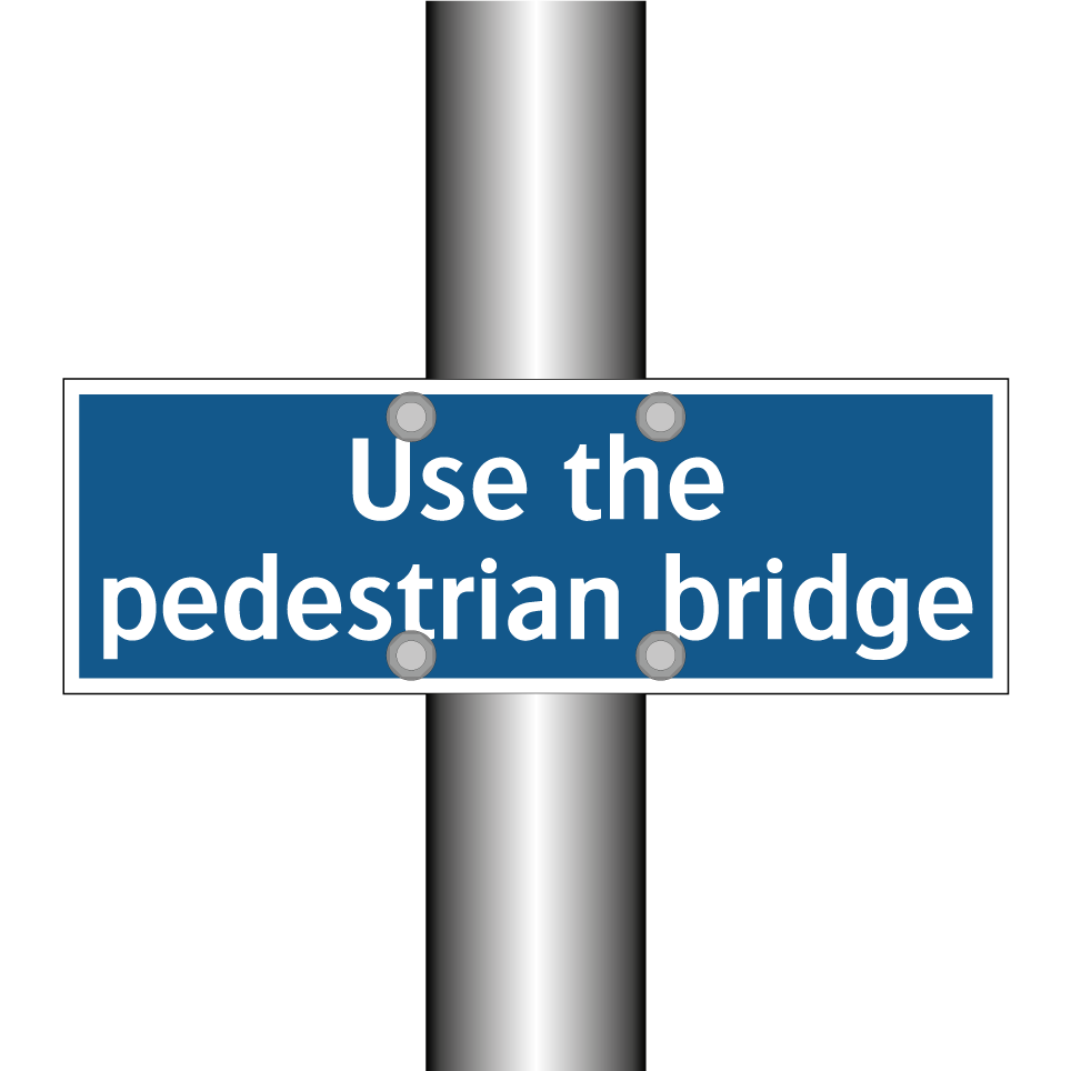 Use the pedestrian bridge