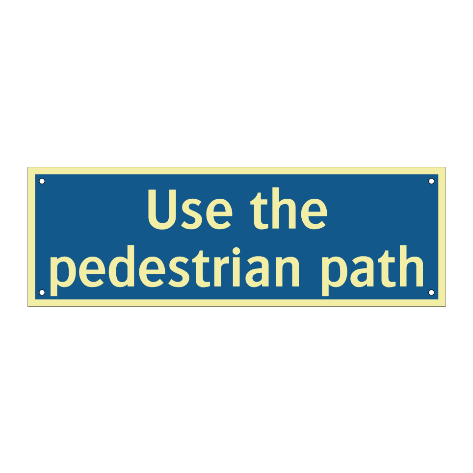 Use the pedestrian path