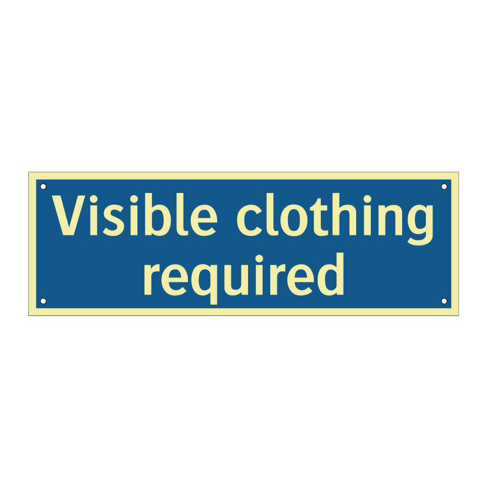 Visible clothing required