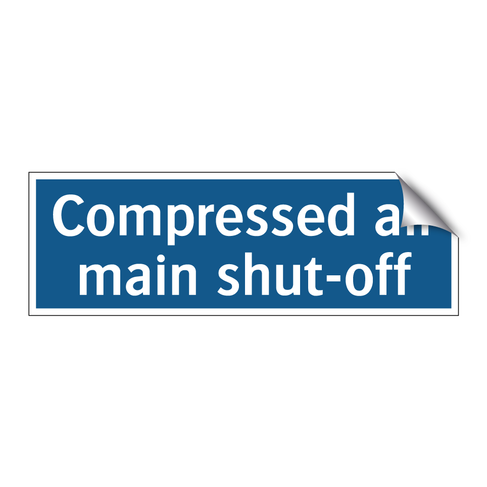 Compressed air main shut-off