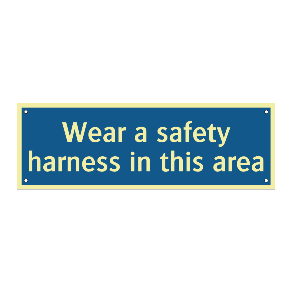 Wear a safety harness in this area