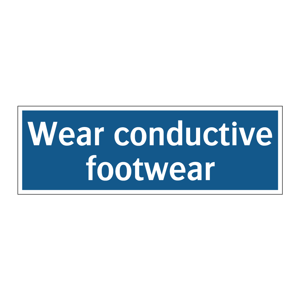 Wear conductive footwear