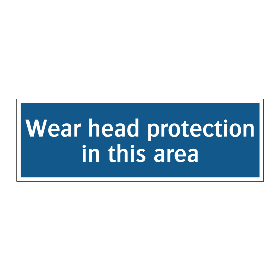 Wear head protection in this area