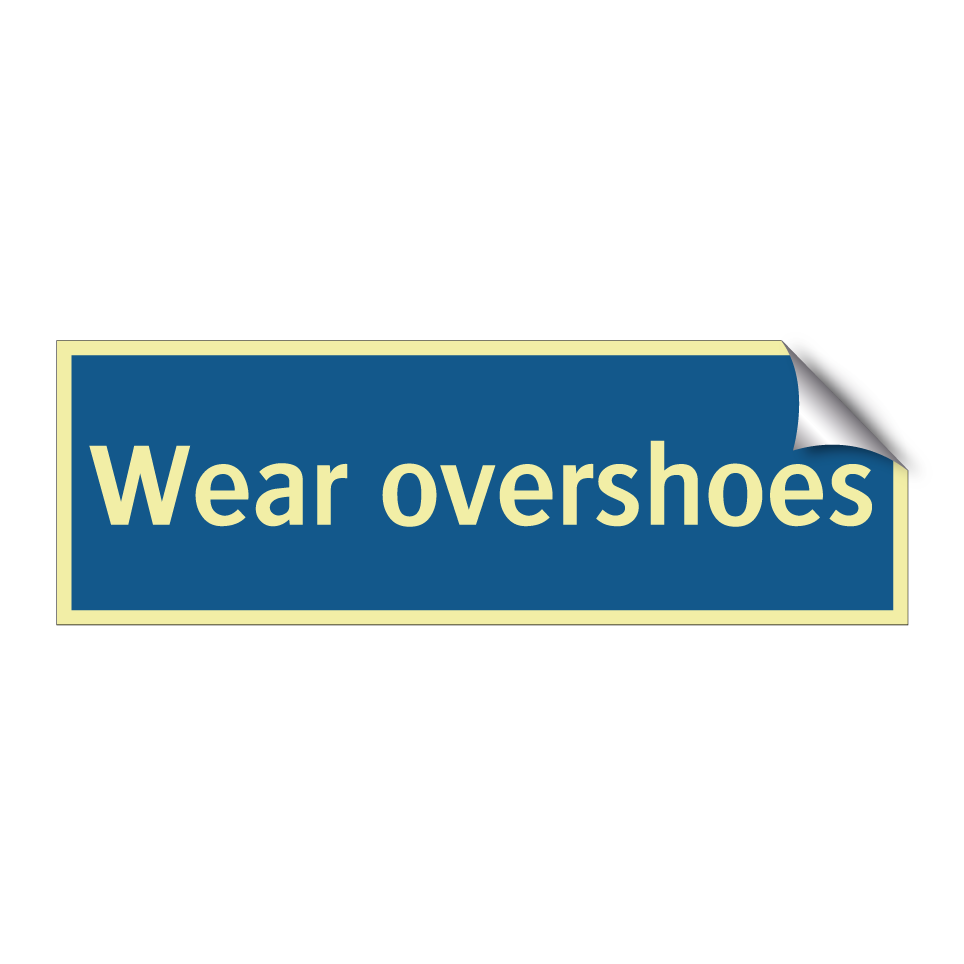 Wear overshoes