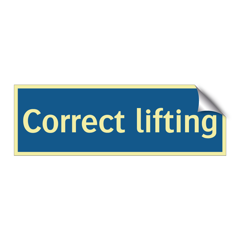 Correct lifting