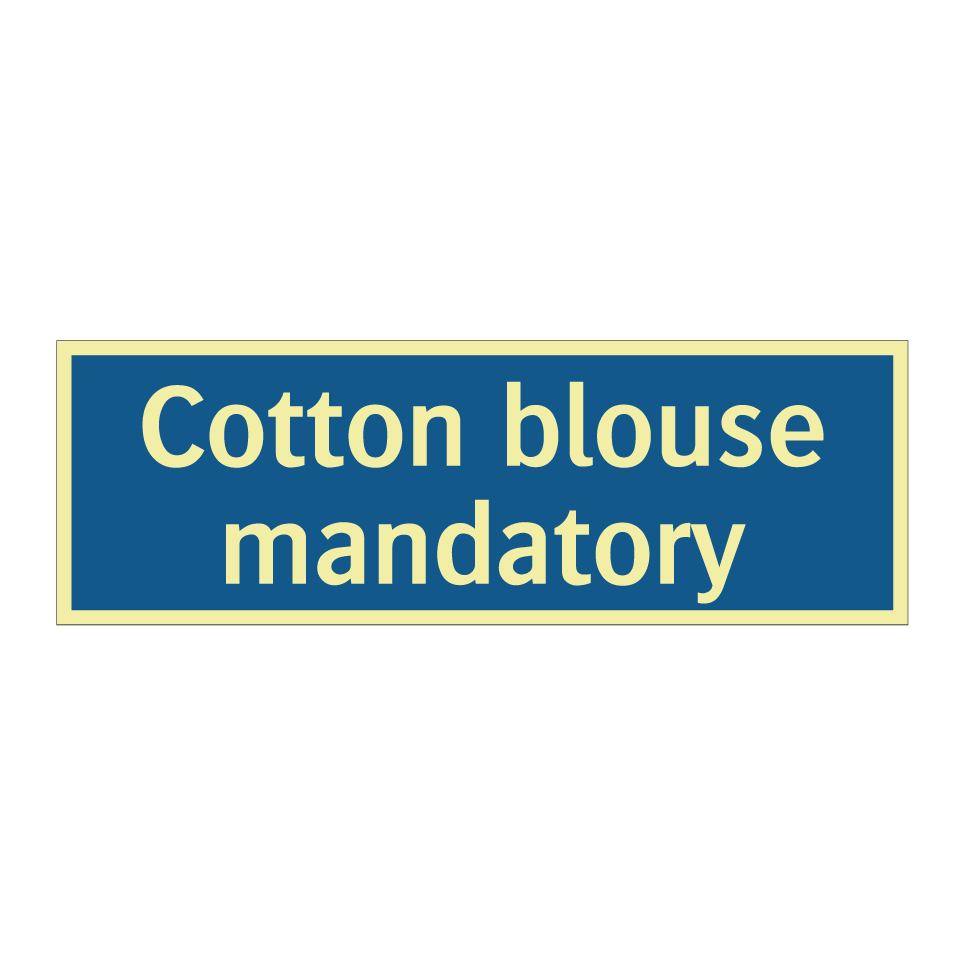 Cotton blouse mandatory