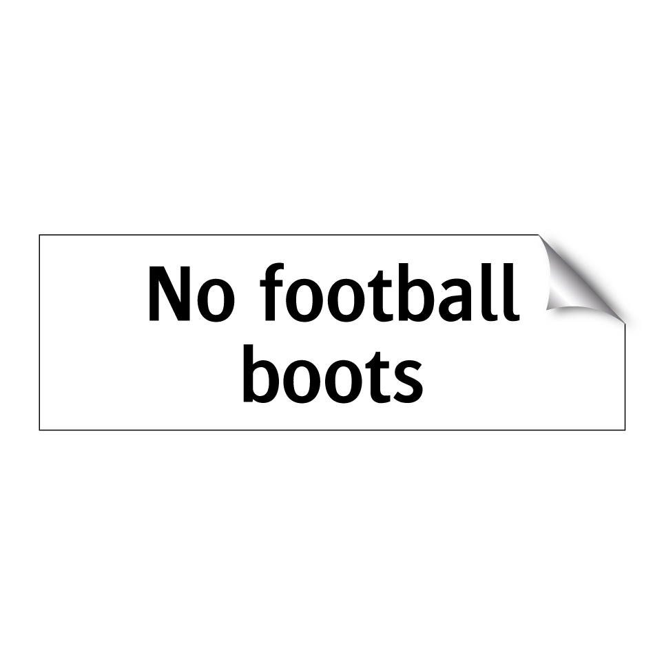 No football boots