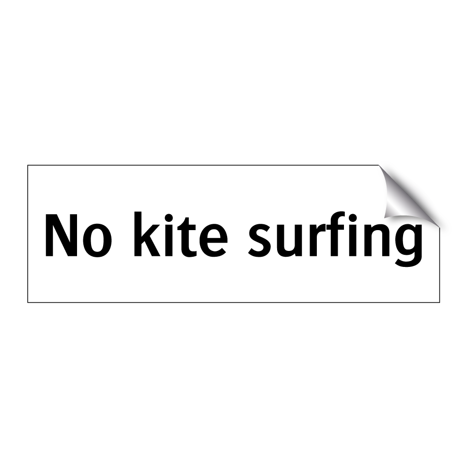 No kite surfing