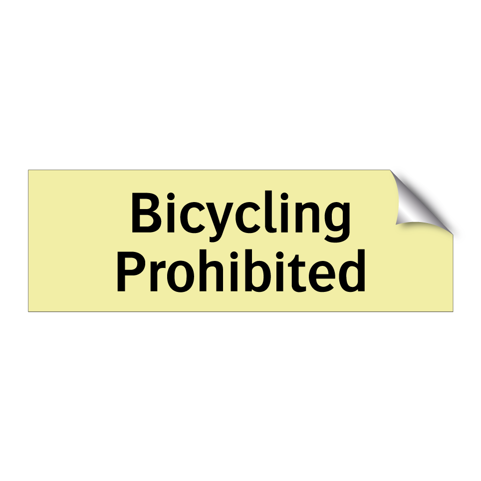 Bicycling Prohibited