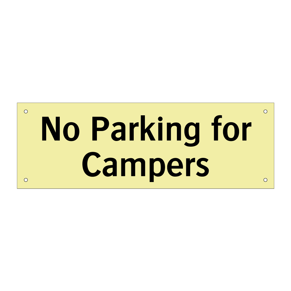 No Parking for Campers