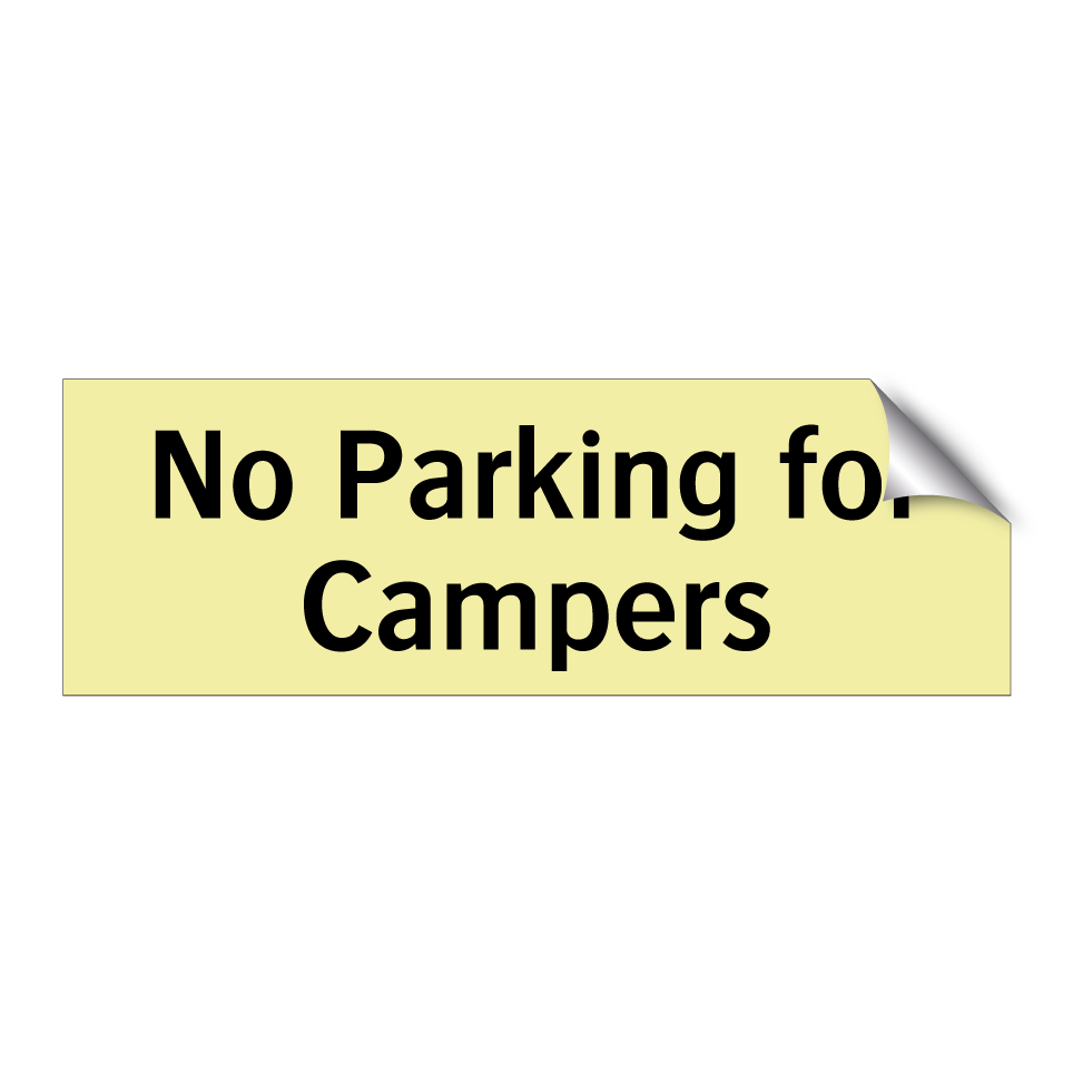 No Parking for Campers