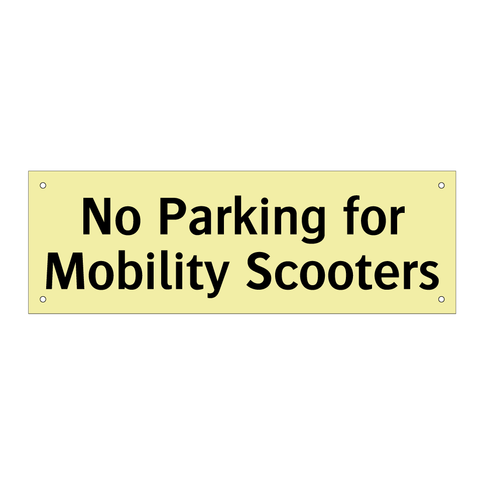 No Parking for Mobility Scooters