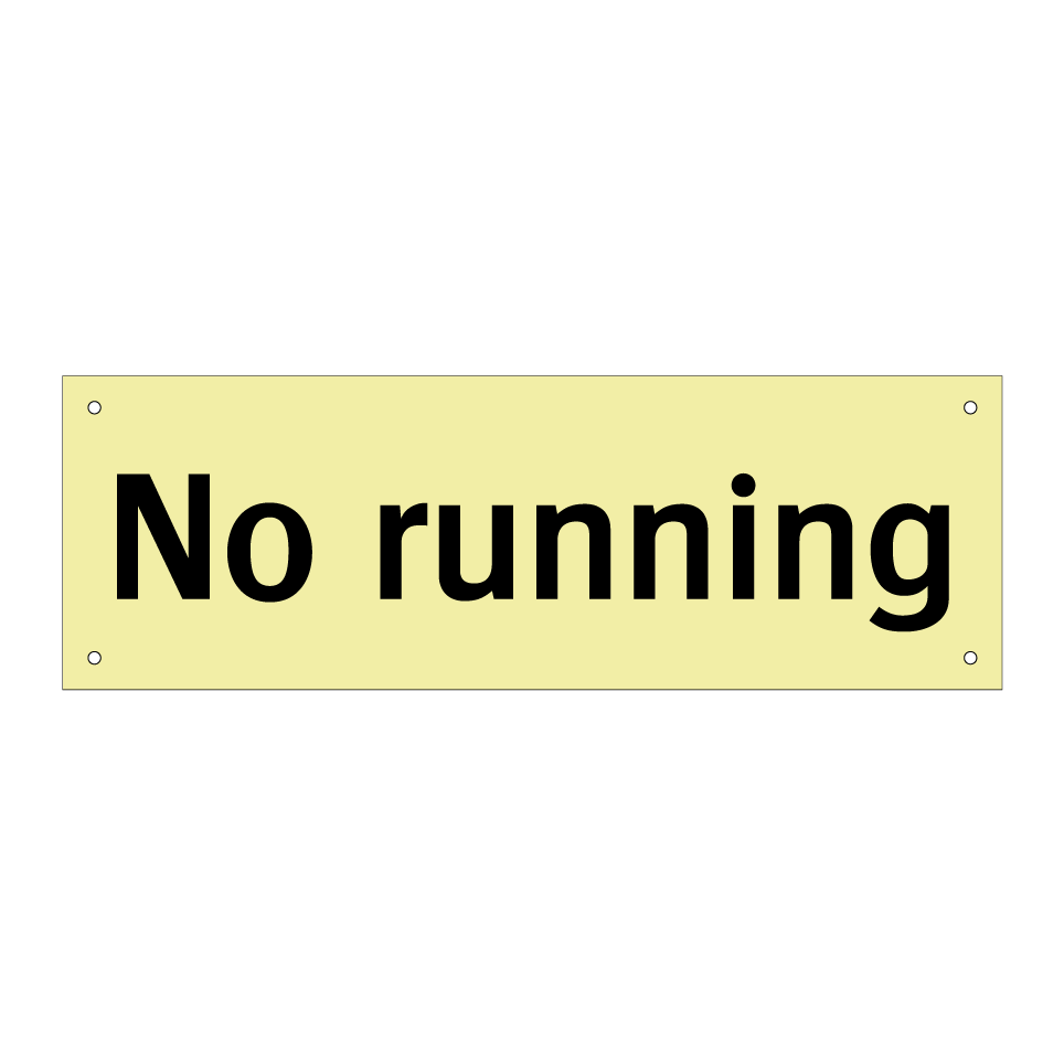 No running