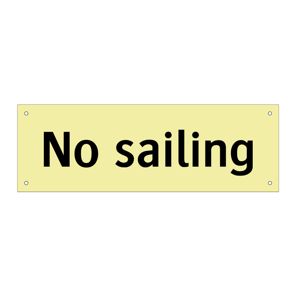 No sailing