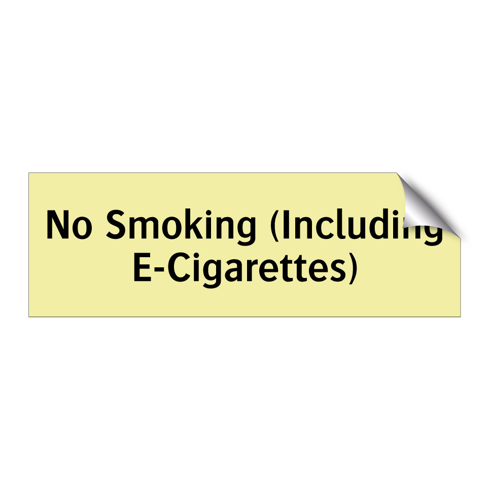 No Smoking (Including E-Cigarettes)