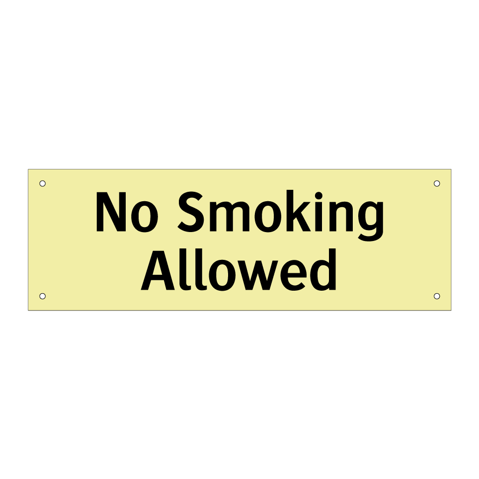 No Smoking Allowed
