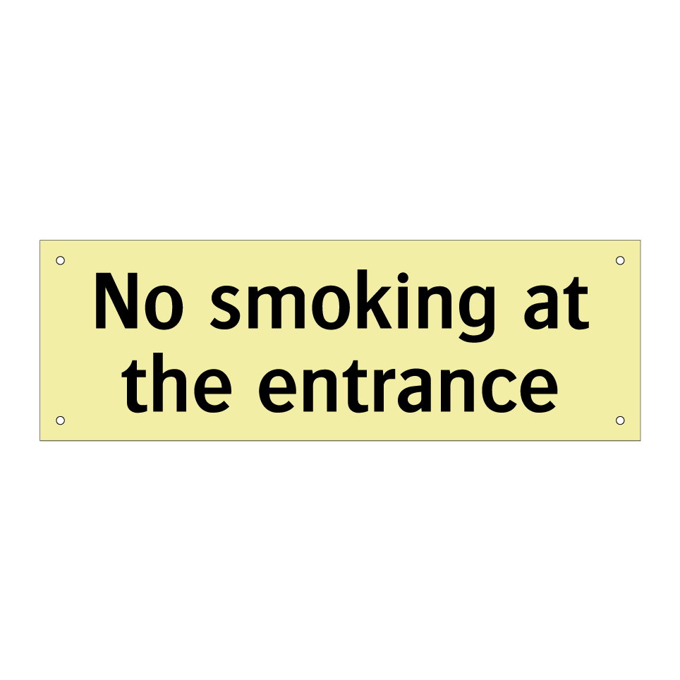 No smoking at the entrance