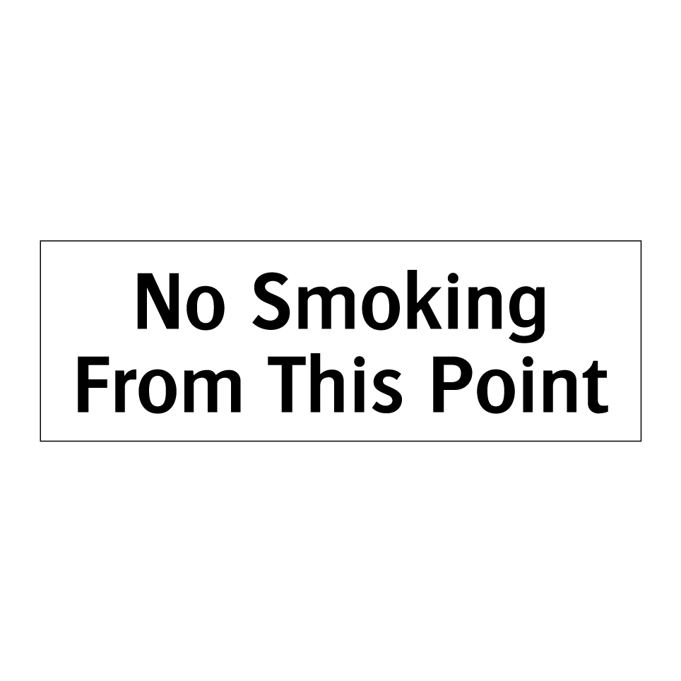 No Smoking From This Point