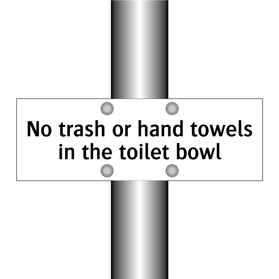 No trash or hand towels in the toilet bowl