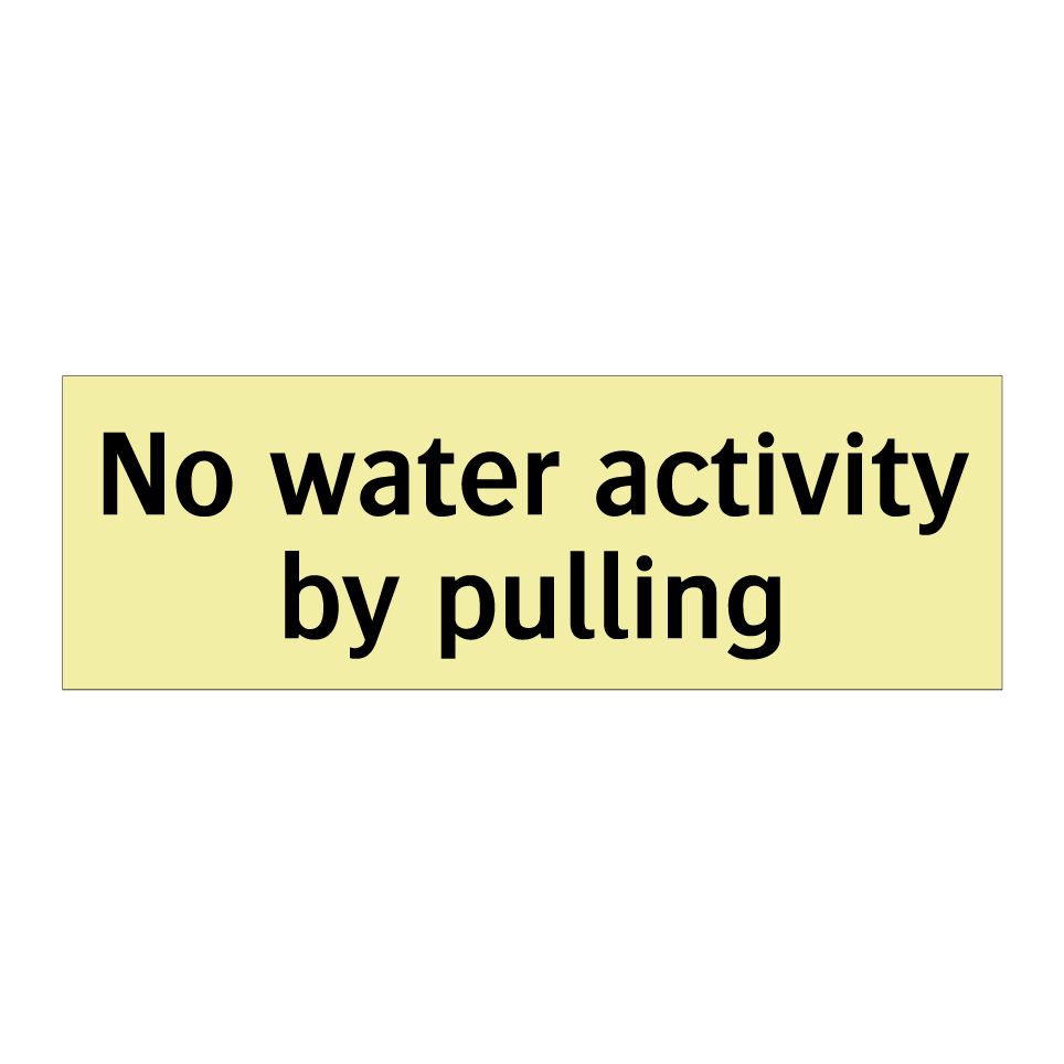 No water activity by pulling