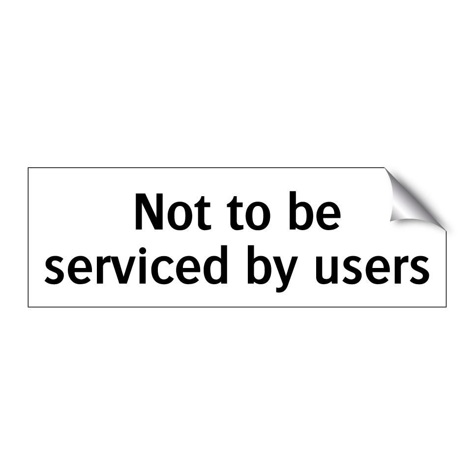 Not to be serviced by users