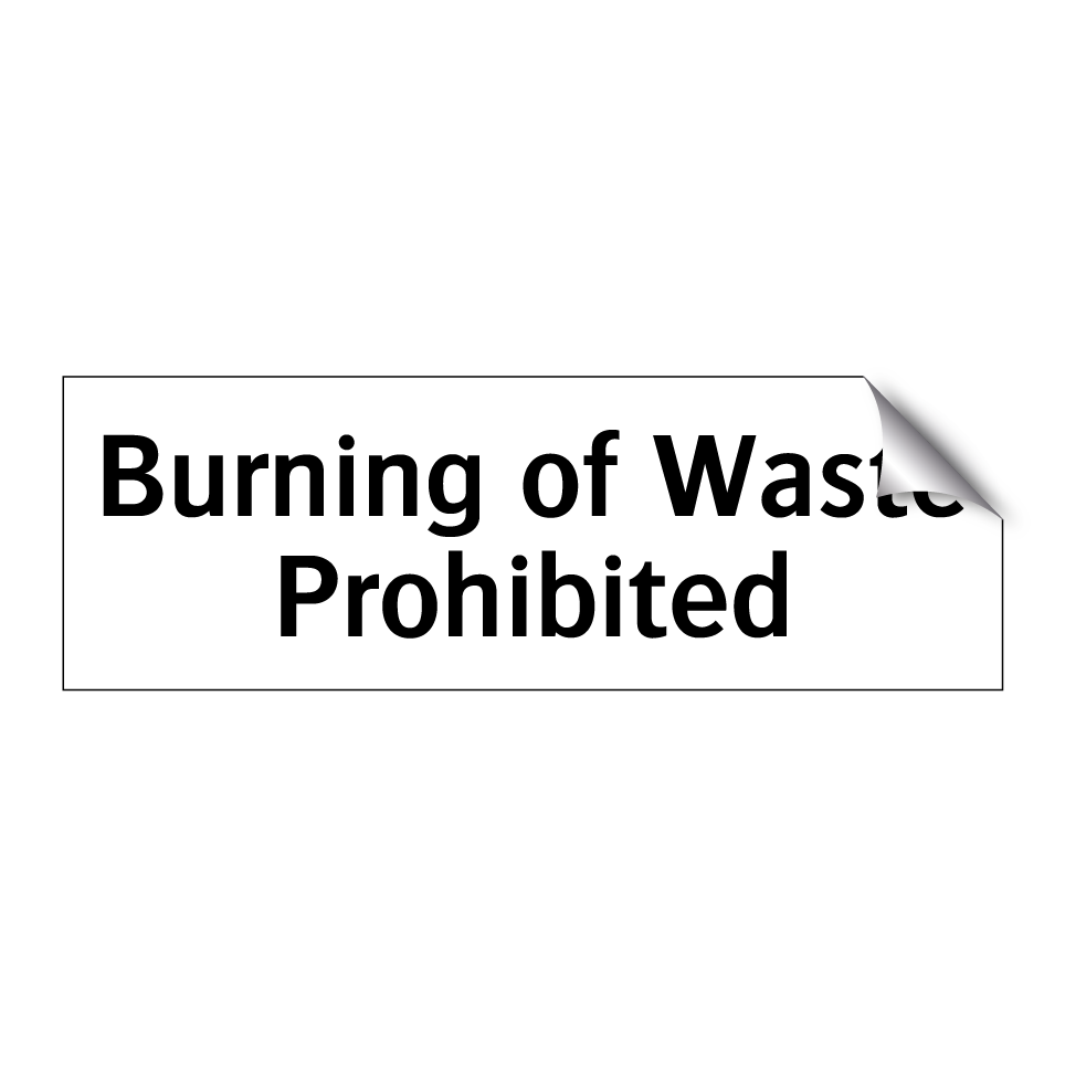 Burning of Waste Prohibited