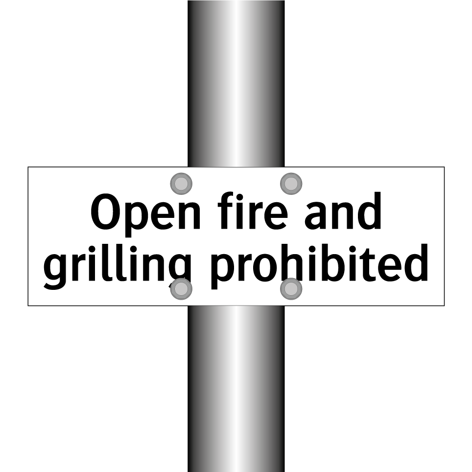 Open fire and grilling prohibited
