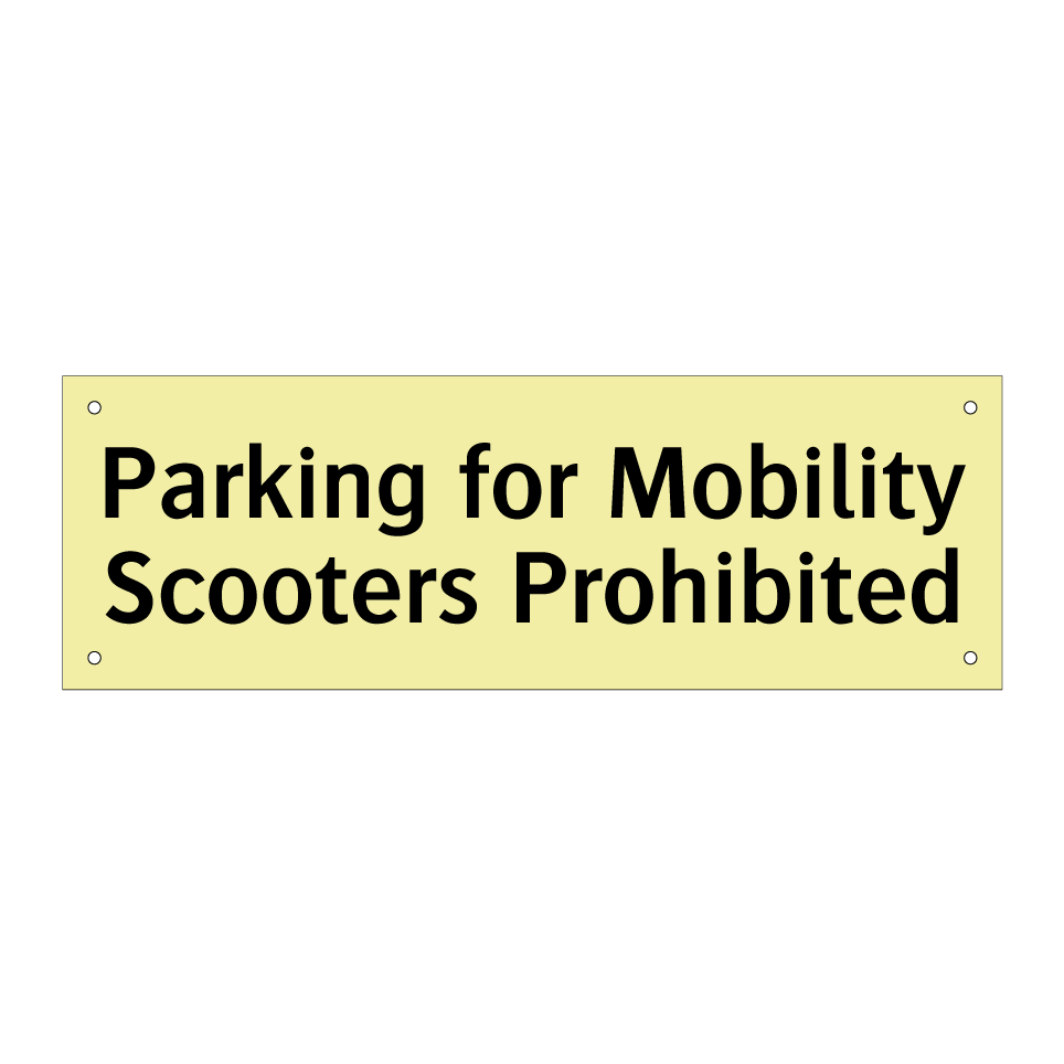 Parking for Mobility Scooters Prohibited
