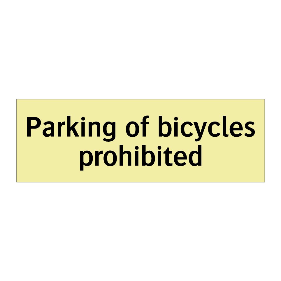 Parking of bicycles prohibited