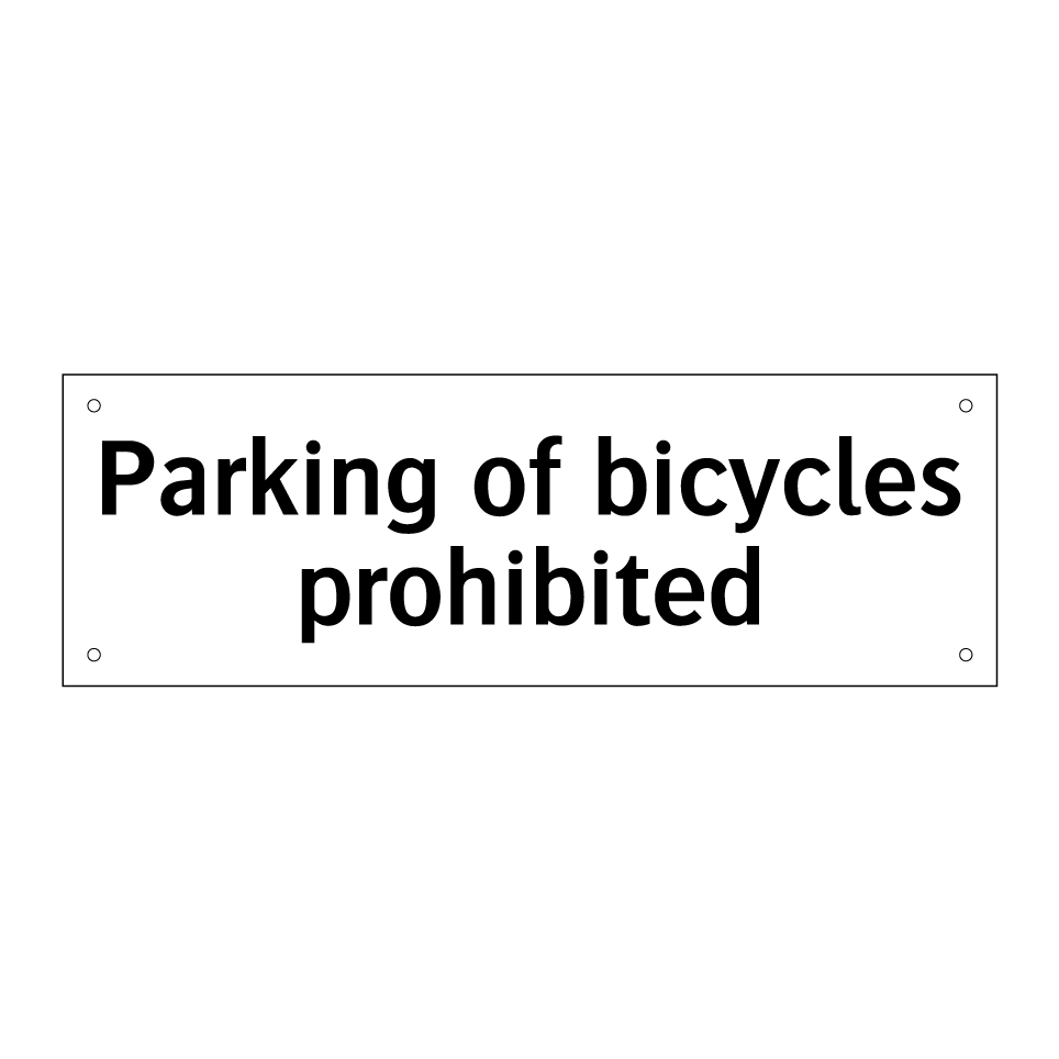 Parking of bicycles prohibited