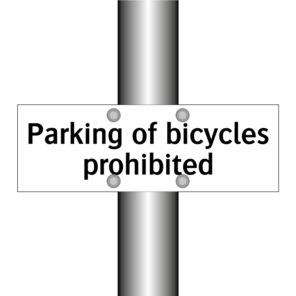 Parking of bicycles prohibited