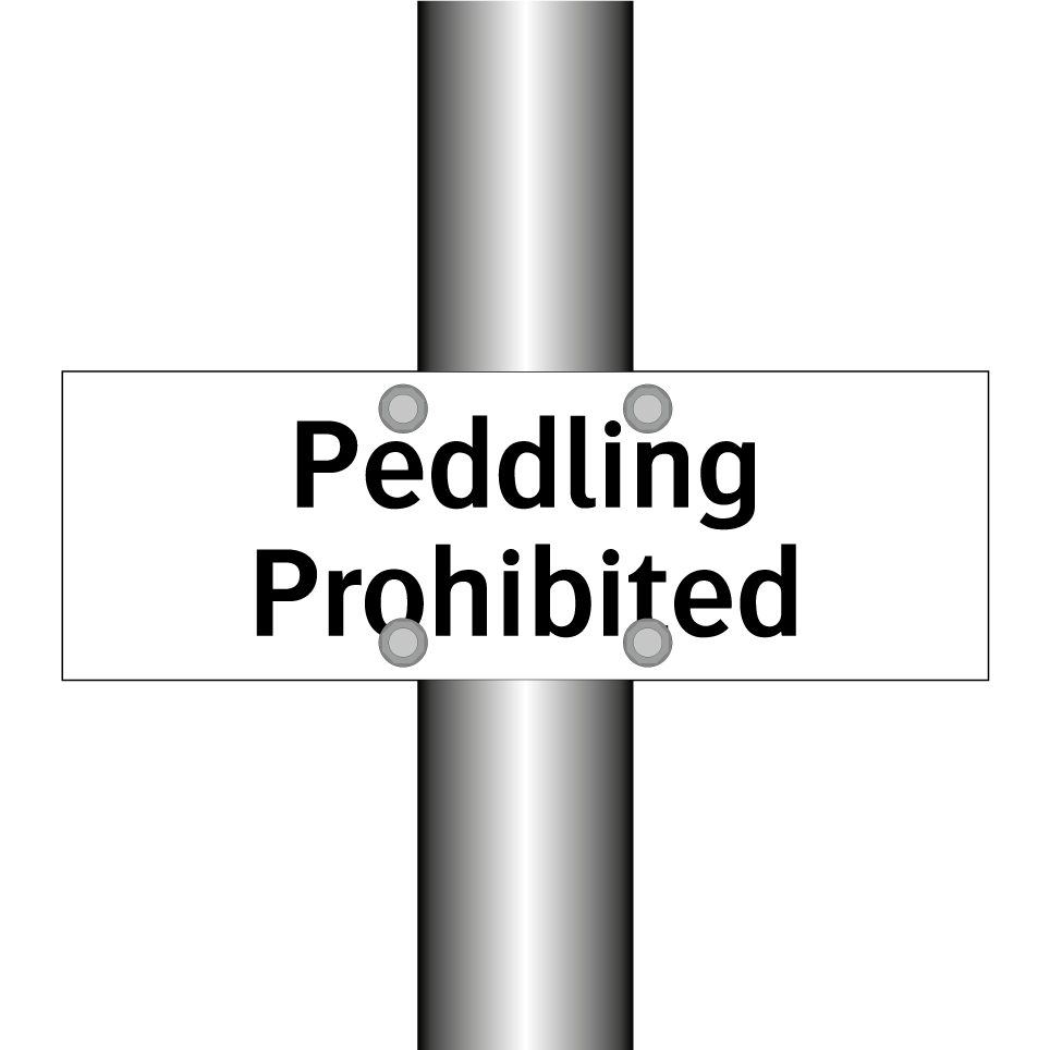 Peddling Prohibited