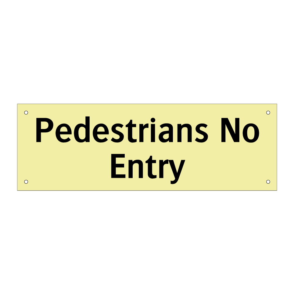 Pedestrians No Entry