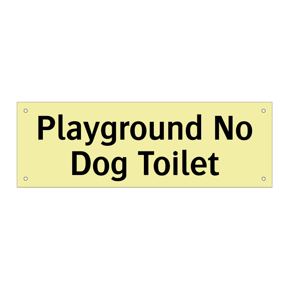 Playground No Dog Toilet