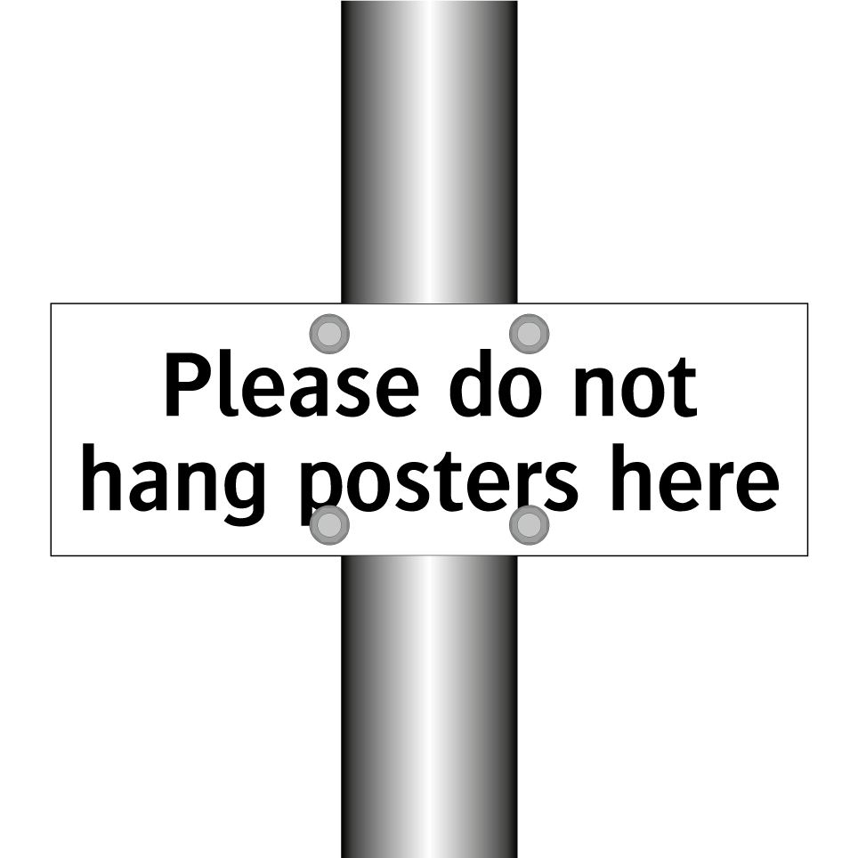 Please do not hang posters here