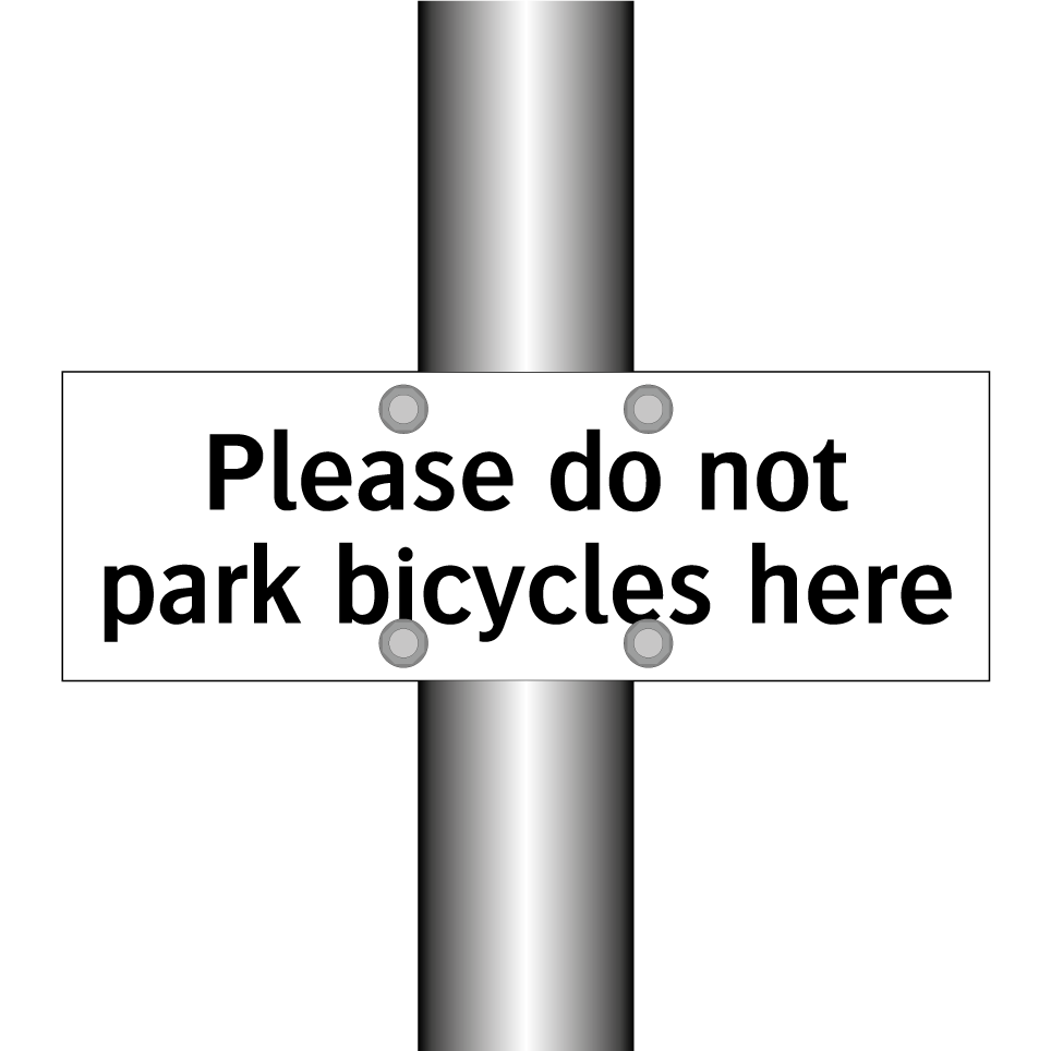 Please do not park bicycles here