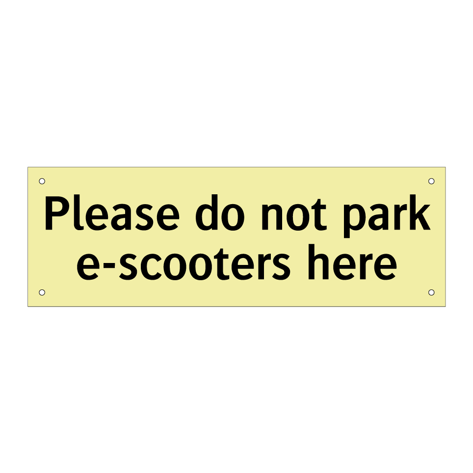 Please do not park e-scooters here