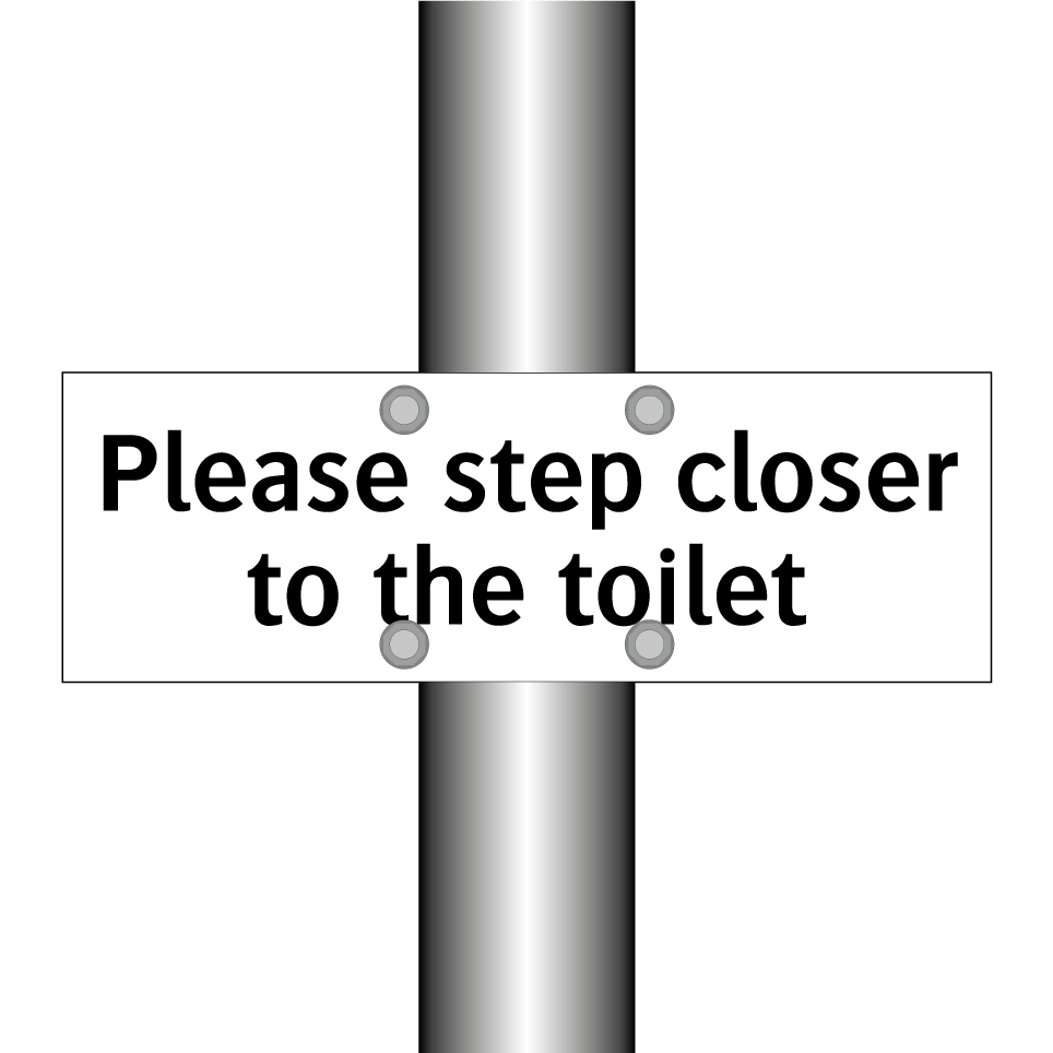 Please step closer to the toilet
