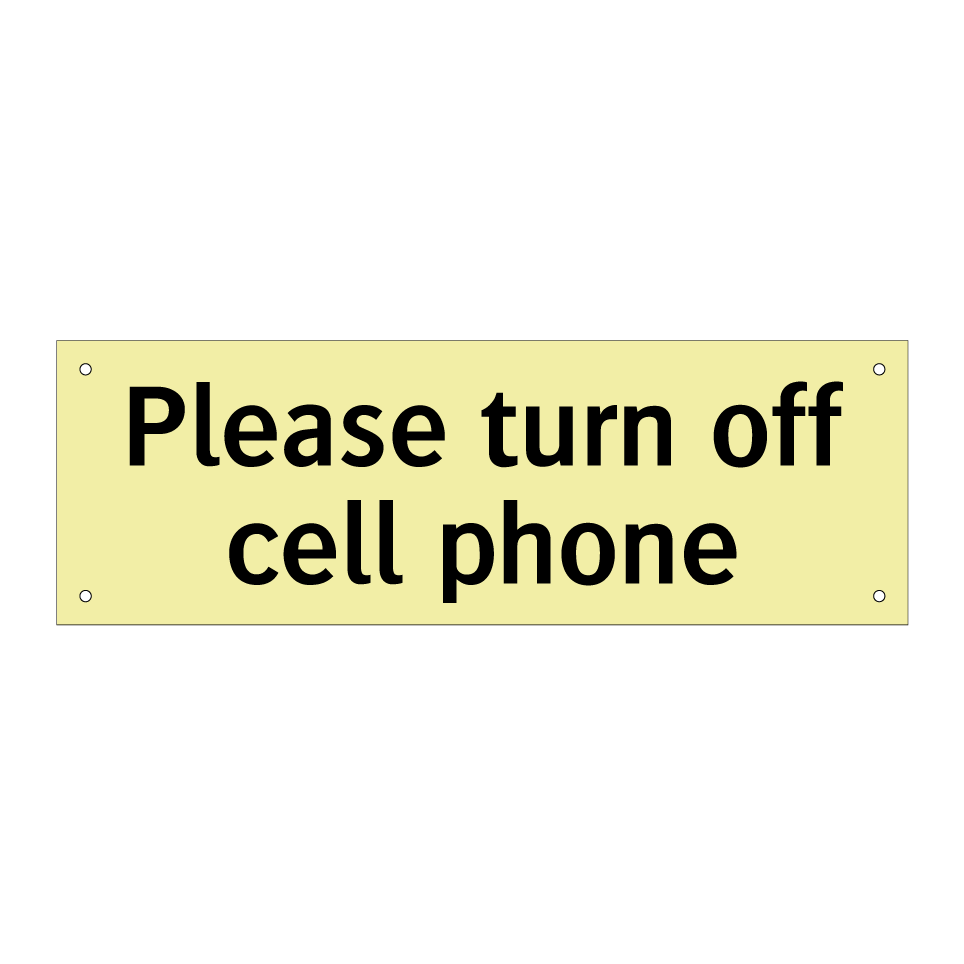 Please turn off cell phone