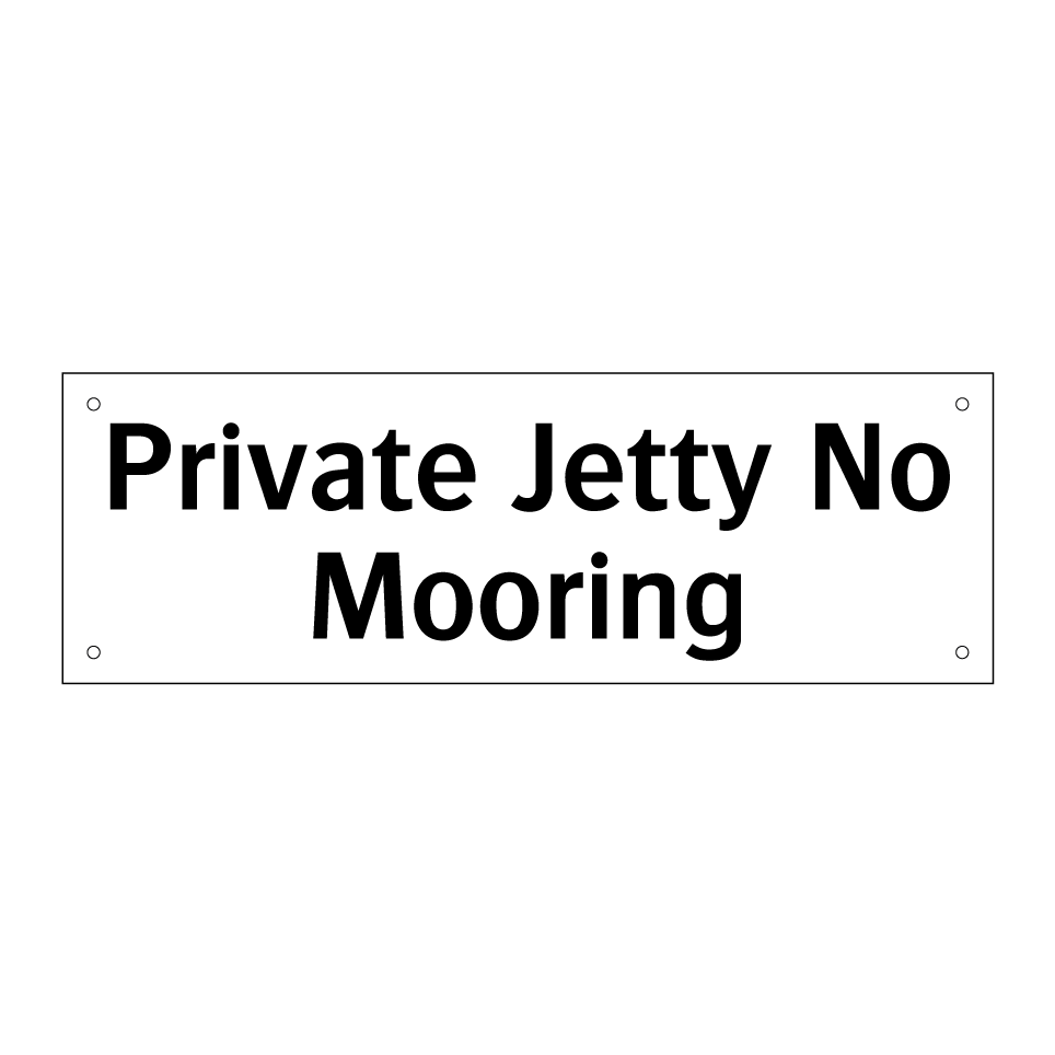 Private Jetty No Mooring