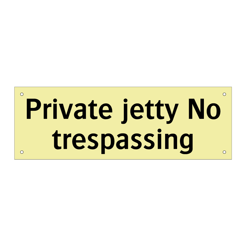 Private jetty No trespassing