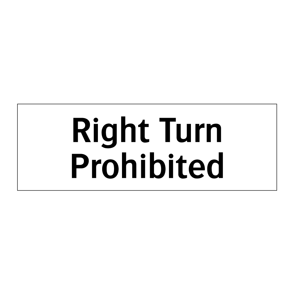 Right Turn Prohibited