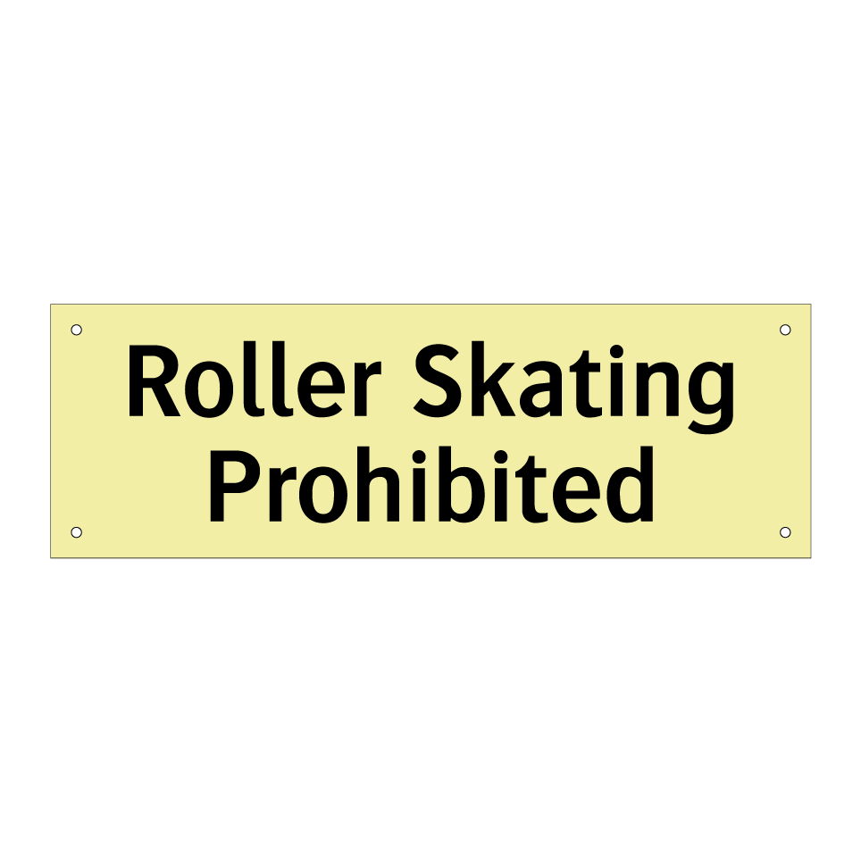 Roller Skating Prohibited