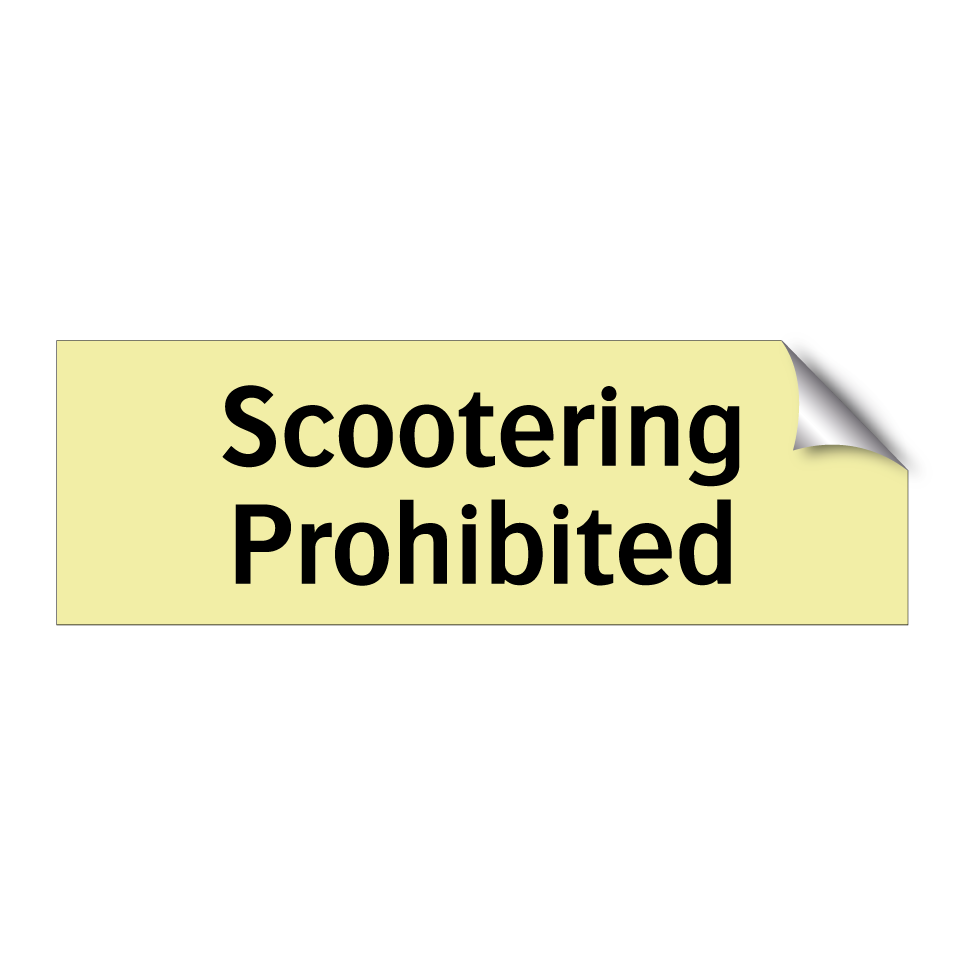Scootering Prohibited