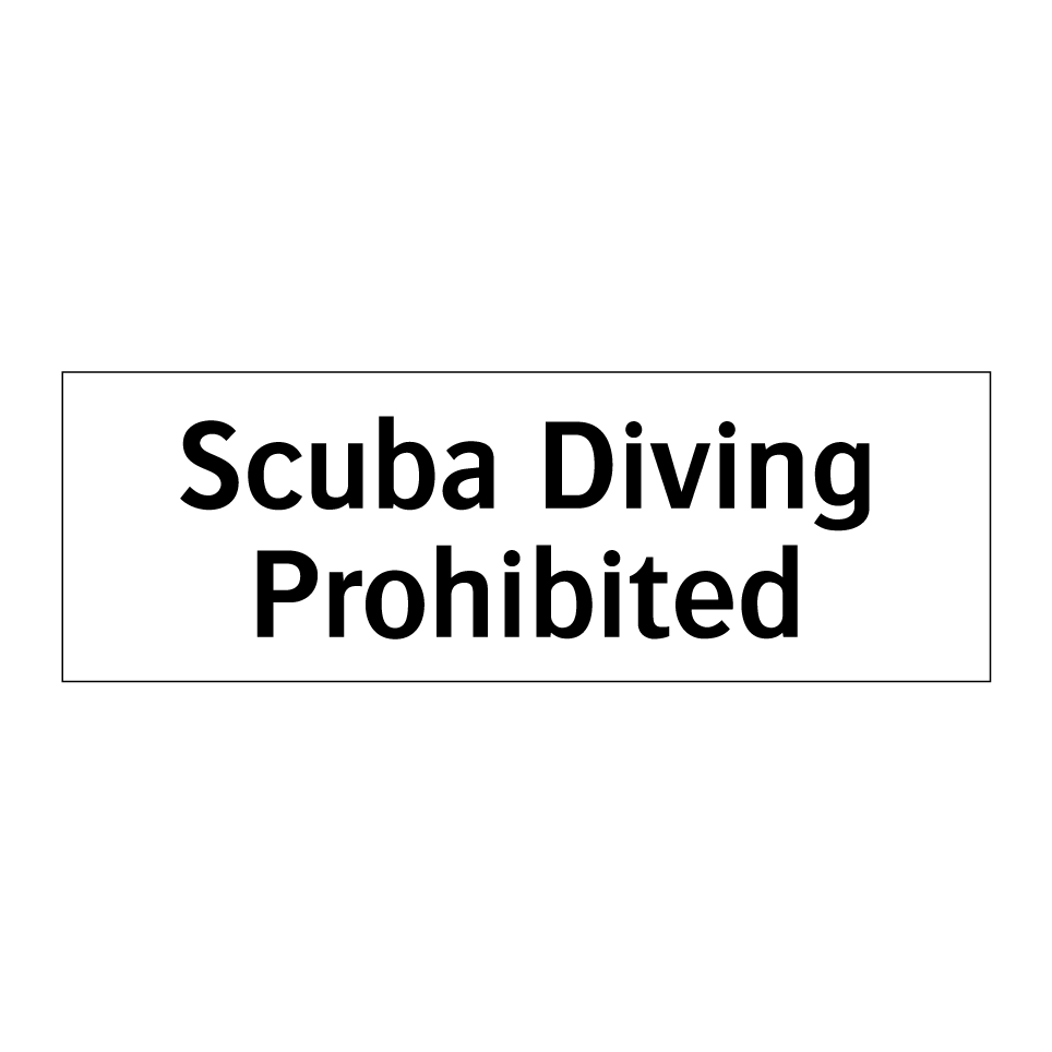 Scuba Diving Prohibited